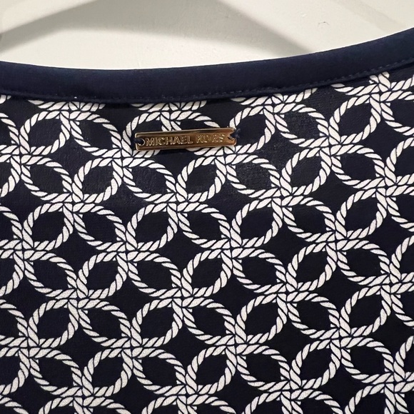 Michael Kors Women's  Navy Rope Print Cap Sleeve Sheath Dress XS - Picture 4 of 4